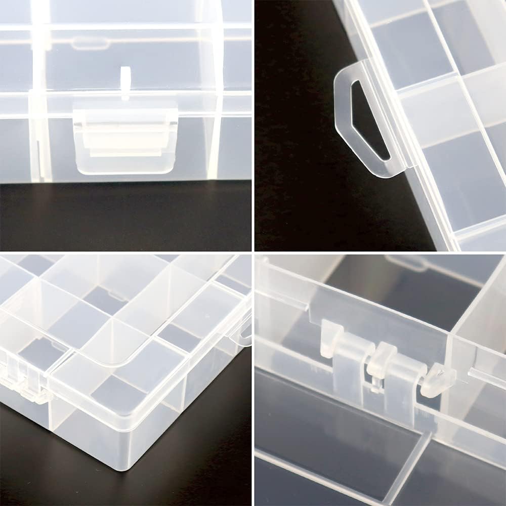 28-Slot Transparent Plastic Case – Hair Tie & Jewelry Storage Box