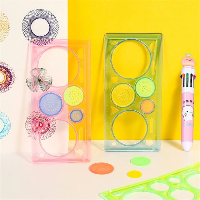Spirograph Geometric Creative Design Ruler.