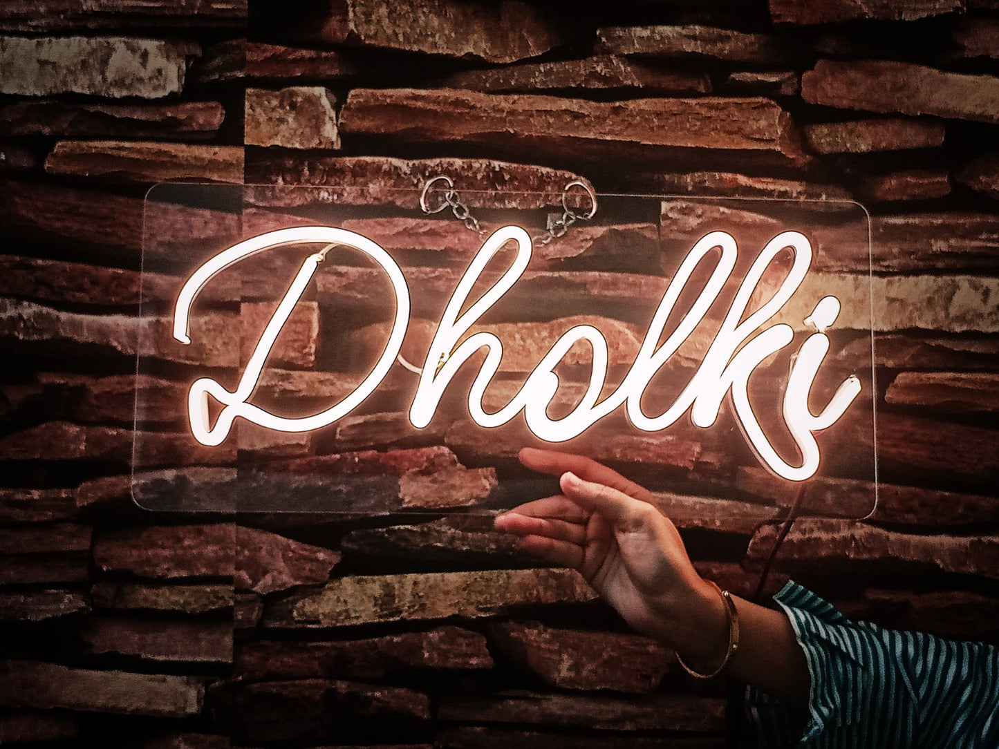 Dholki Neon Sign – Celebrate Your Special Moment in Style!