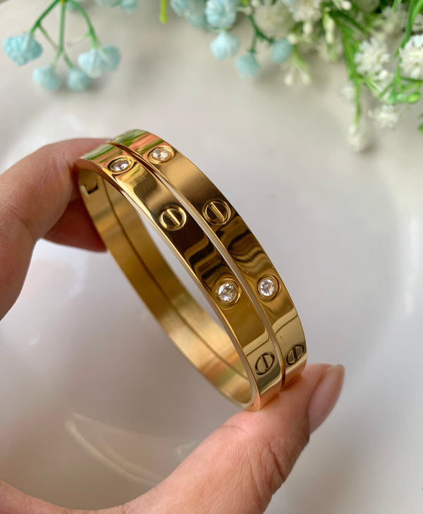 Cartier Bangle Stainless Steel Open Cuff Bangle