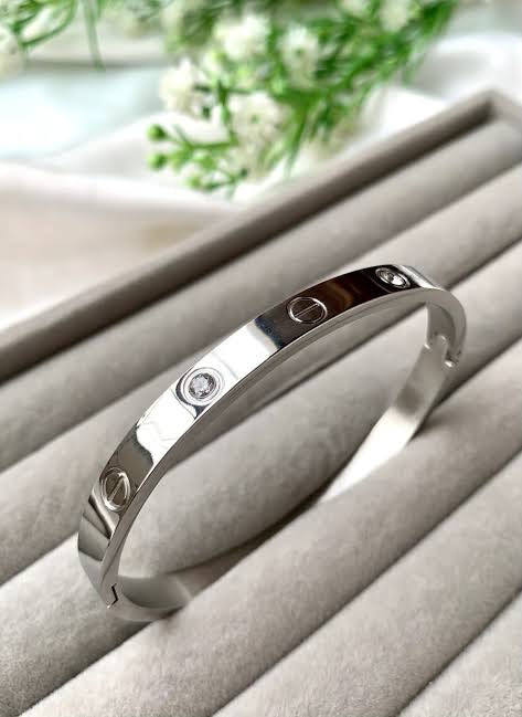 Cartier Bangle Stainless Steel Open Cuff Bangle