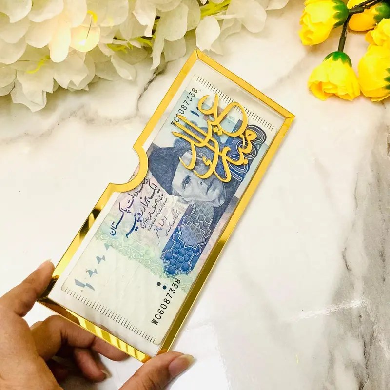 Acrylic Eid Envelope ā Elegant & Modern Gift Packaging