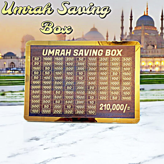 Trending Umrah Money Saving Box Material Wooden Lassani Quality A+1 Capacity Upto 210,000