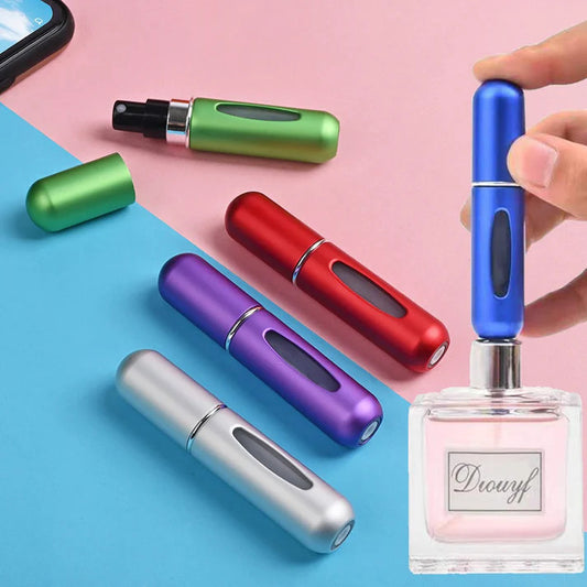 Portable Mini Refillable Perfume Bottle With Spray. (Random Colors)