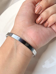 Cartier Bangle Stainless Steel Open Cuff Bangle