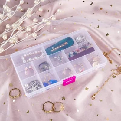 15-Grid Jewelry Storage Box – Elegant Organization for Your Precious Pieces