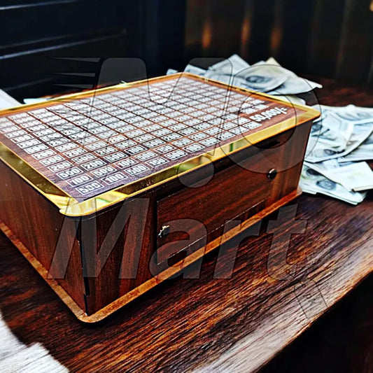 Trending 50000 Money Saving Box Material Wooden Lassani Quality A+1 Capacitiy Upto 50,000